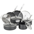 12 Piece Hard Anodized Ceramic Nonstick Cookware Set L966196