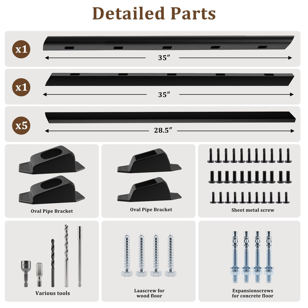 Black 3 Ft W Deck Railing Kit with Screws B1717