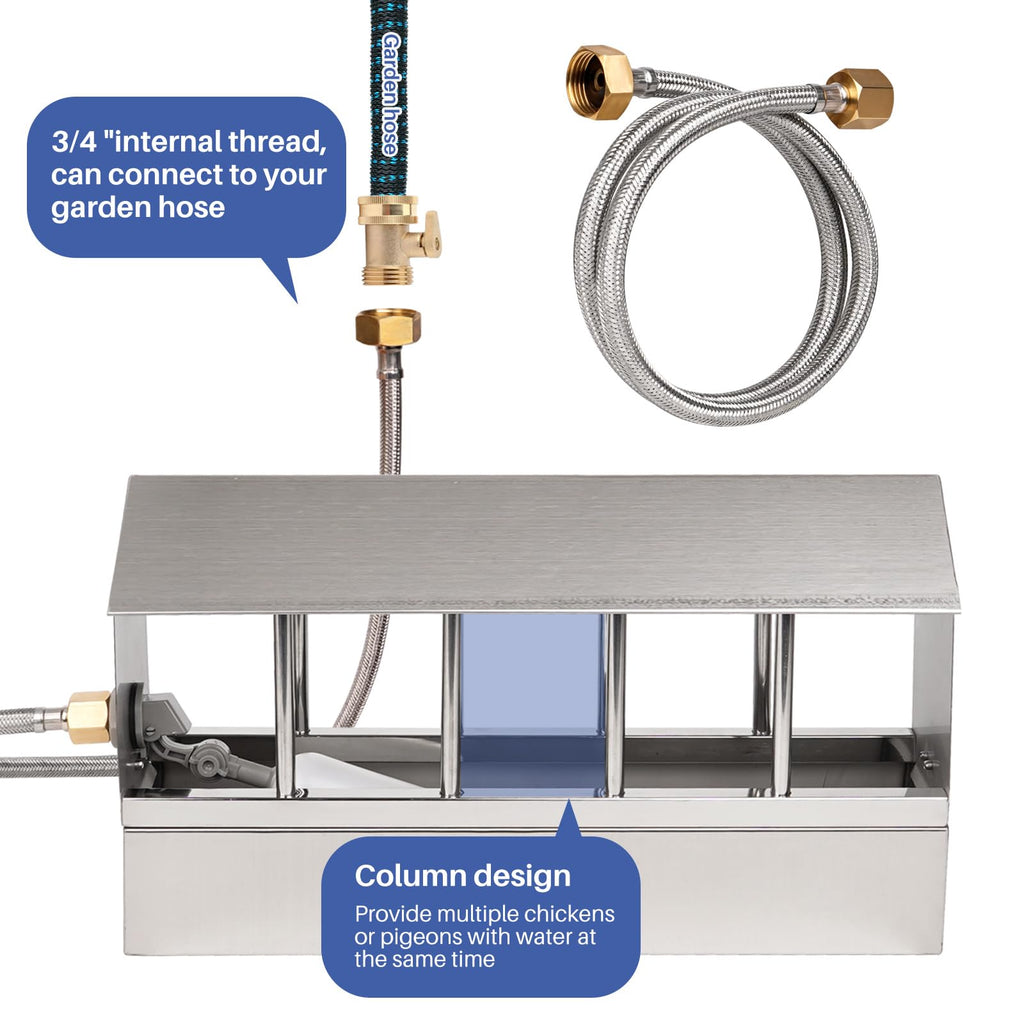 Stainless Steel Automatic Chicken Waterer with Float Valve P299785