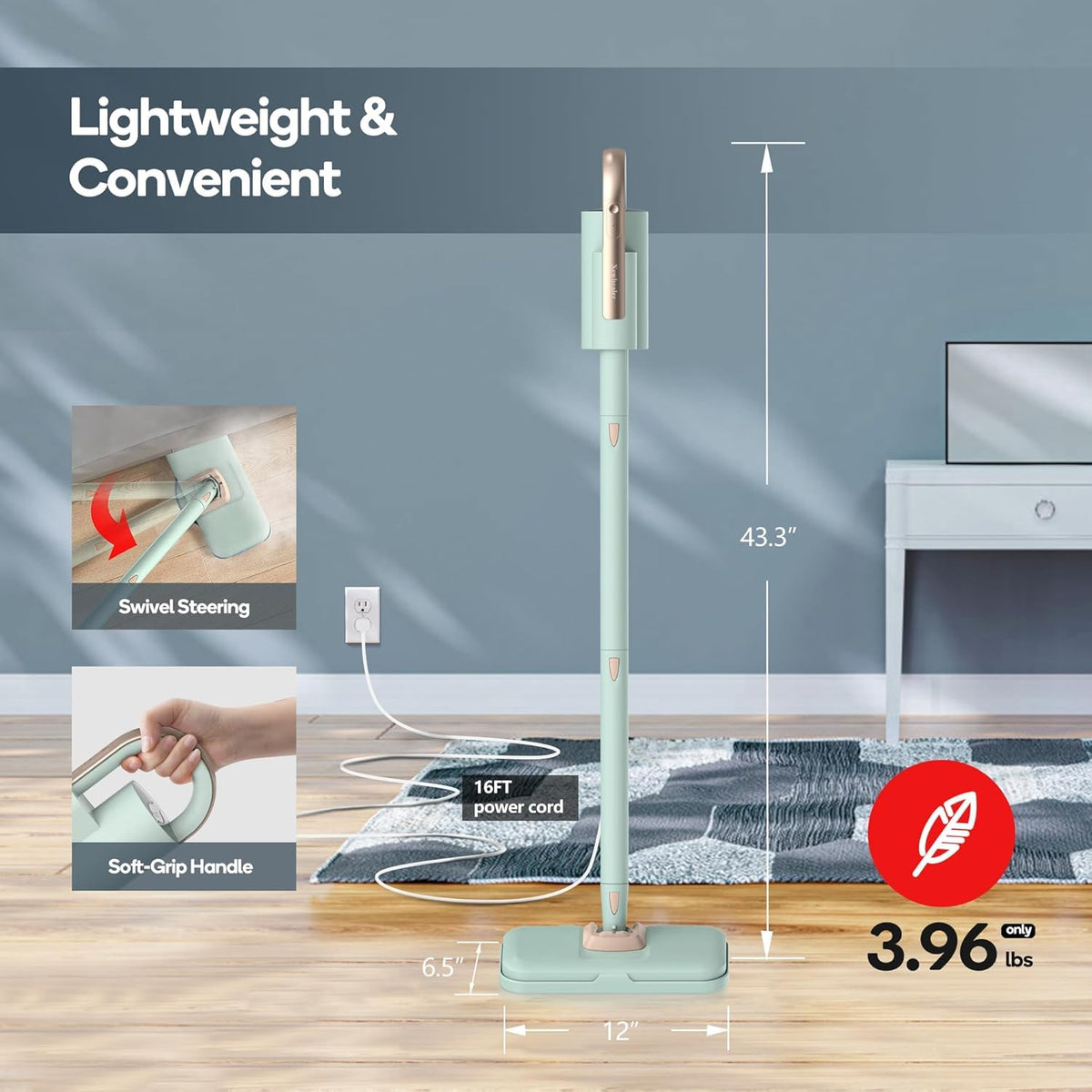 1200W Steam Mop & Handheld Cleaner W867956