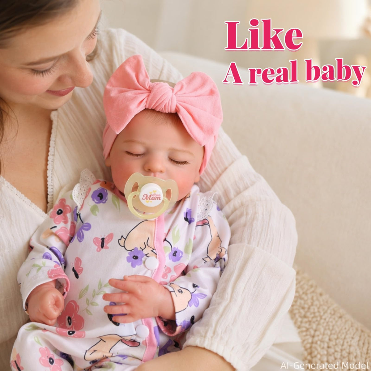 20 Inch Closed-Eye Reborn Baby Doll A600