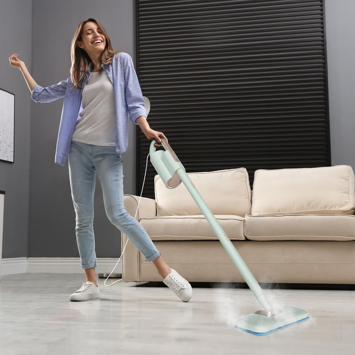 1200W Steam Mop & Handheld Cleaner W867956