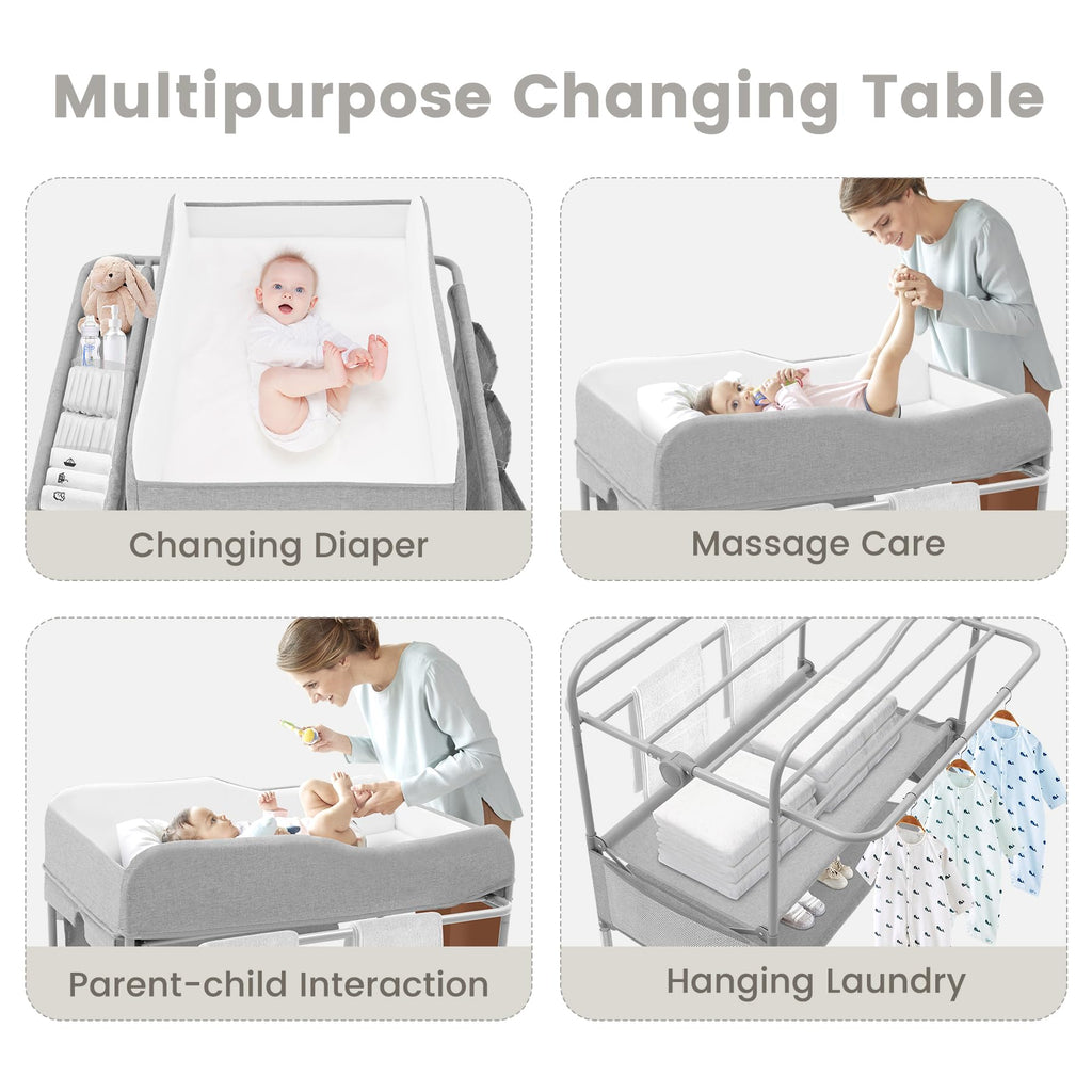 Portable Foldable Waterproof Height Adjustable Baby Diaper Changing Table X20852