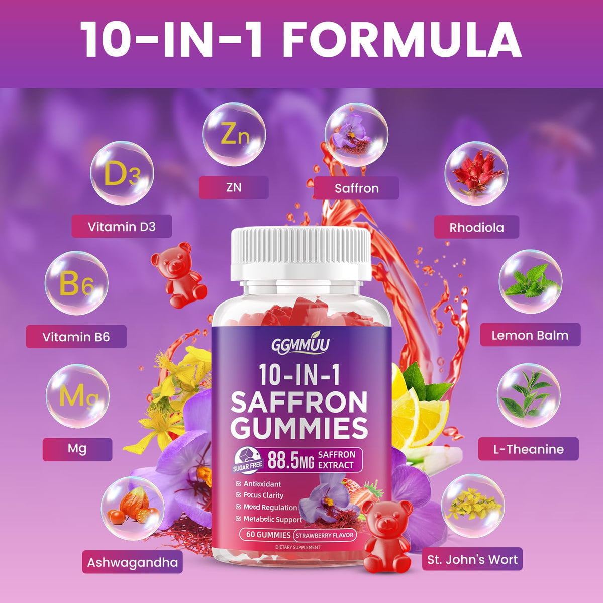 Strawberry Flavor 120 Count Gummies L791