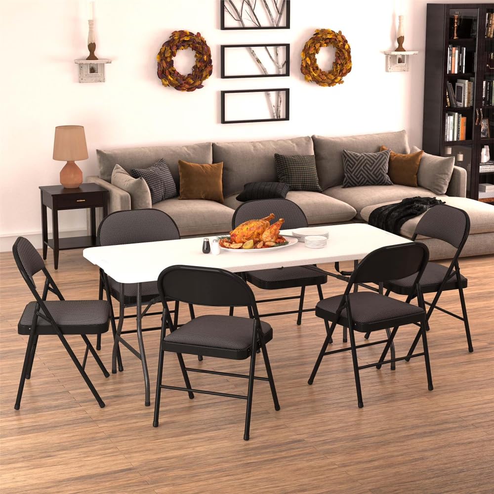 6 Foot Folding Table White Speckle U867
