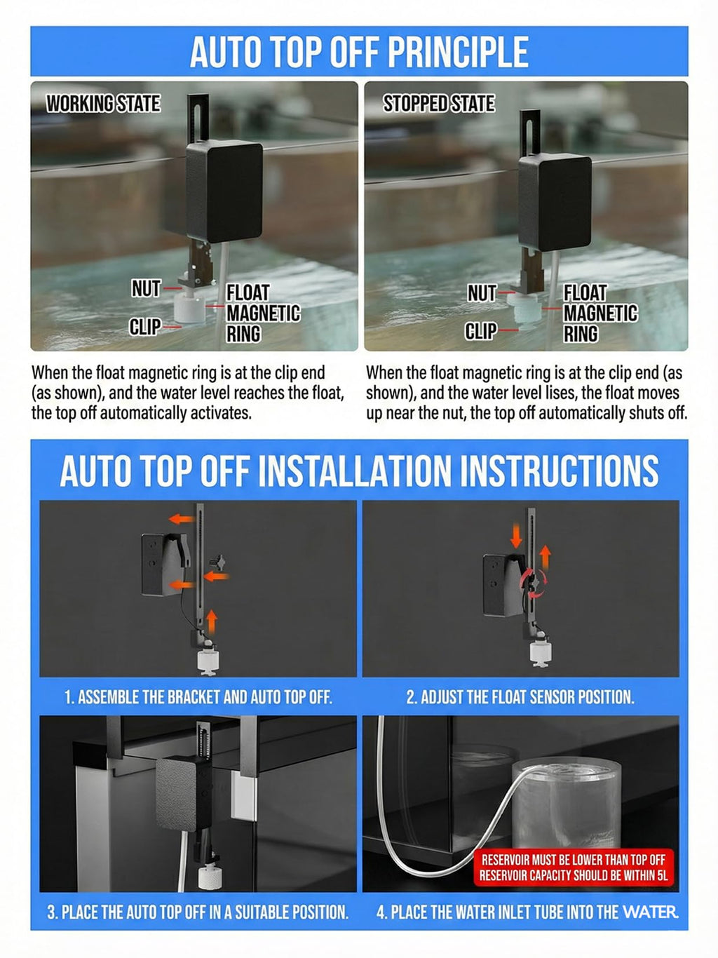 Auto Top Off System with Float Sensor S2526