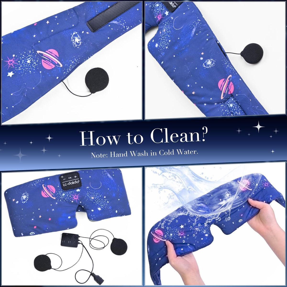 Sleep Mask with Bluetooth Headphones and Silk Sleep Mask E213131