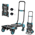 2-in-1 Folding Hand Truck, 330lb Dolly Cart with Wheels, Blue K191749