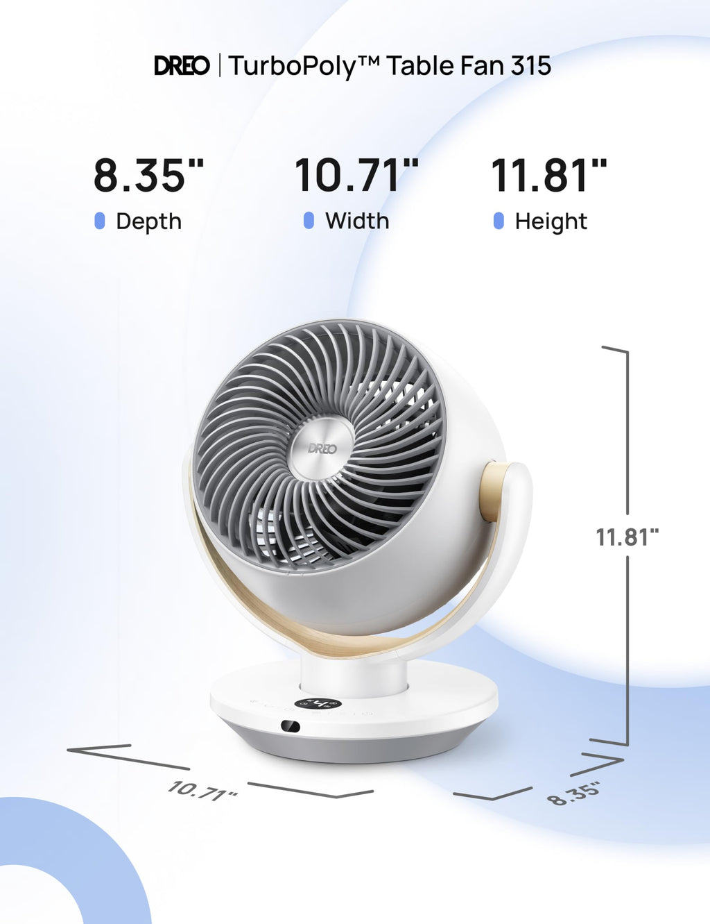 11 Inch Desk Air Circulator Fan with Remote M4481