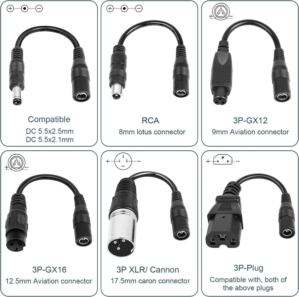 42V 2A Electric Scooter Charger with 7 Plugs O963