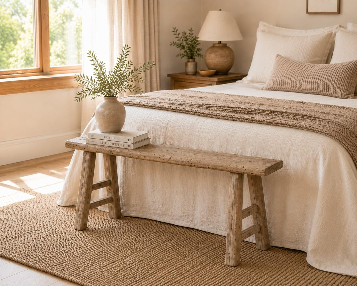 Handmade Wooden Entryway Bench K971