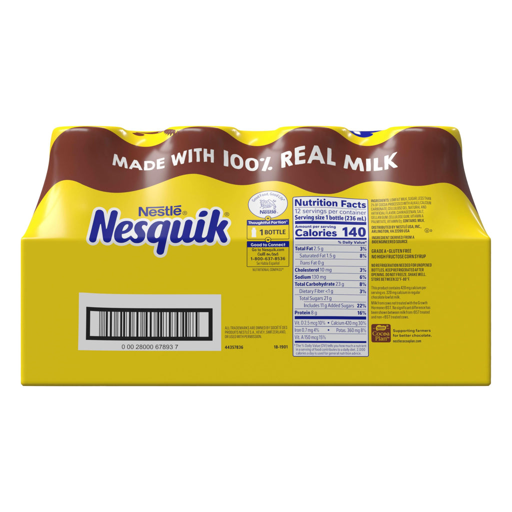 Lowfat Chocolate Milk 8 Fl Oz 12 Pack N405