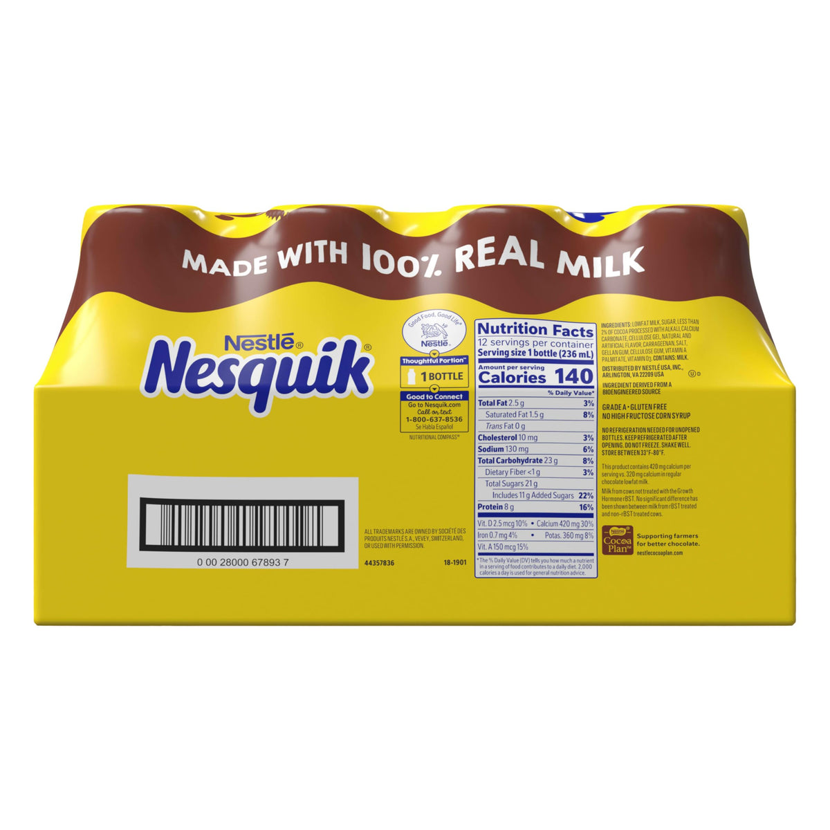 Lowfat Chocolate Milk 8 Fl Oz 12 Pack N405
