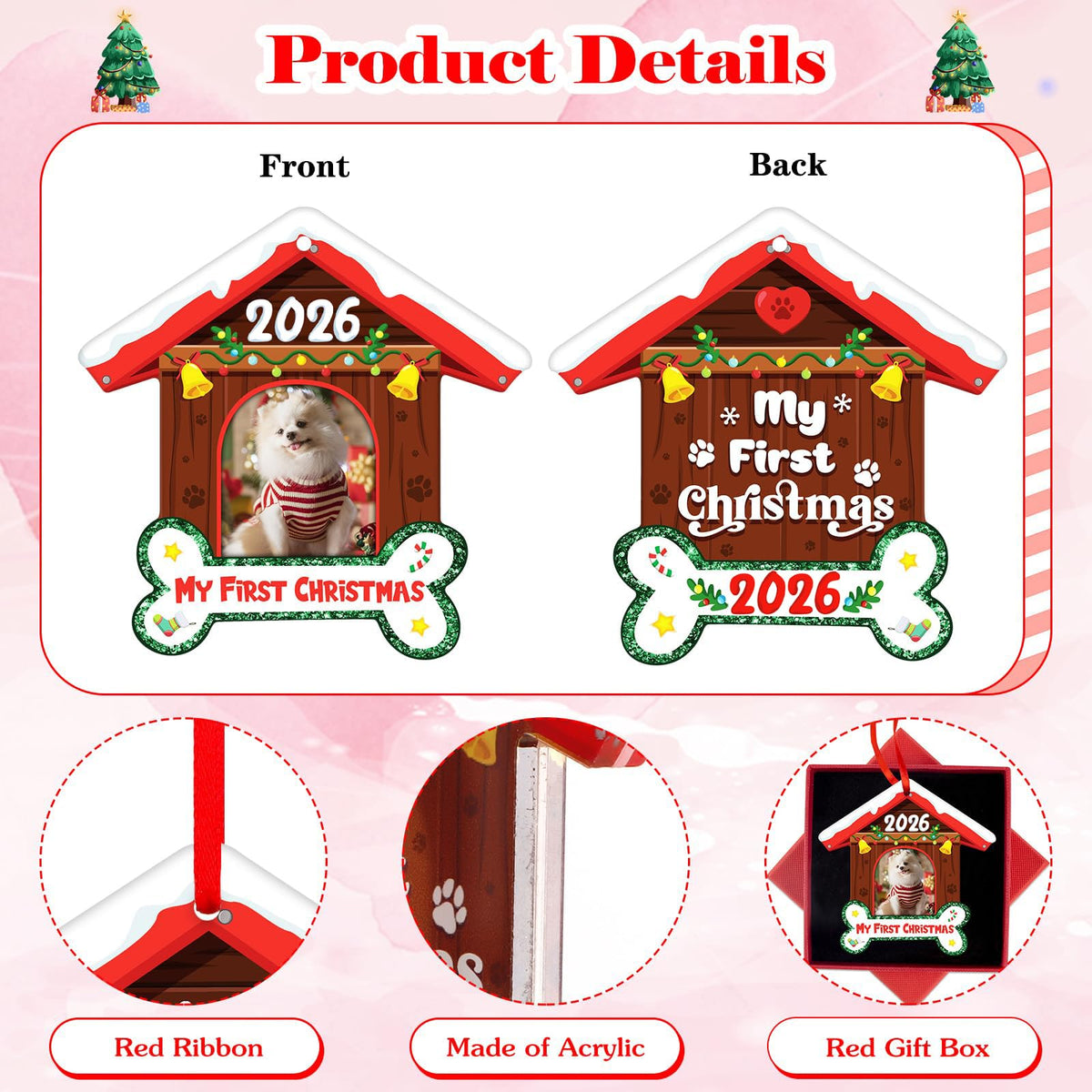 Dog Picture Frame Ornament M7891
