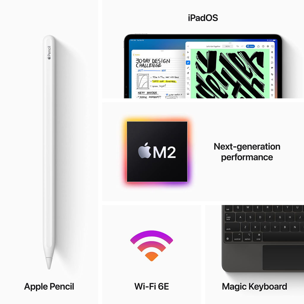 12.9-inch Tablet with M2 chip, 256GB, Wi-Fi 6E, Silver T710