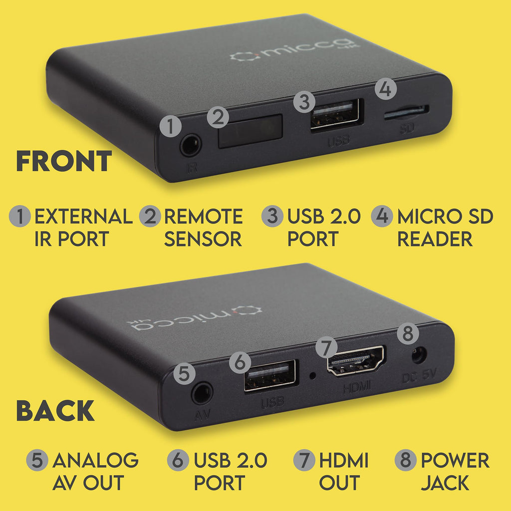 4K Ultra-HD USB and microSD Media Player U209