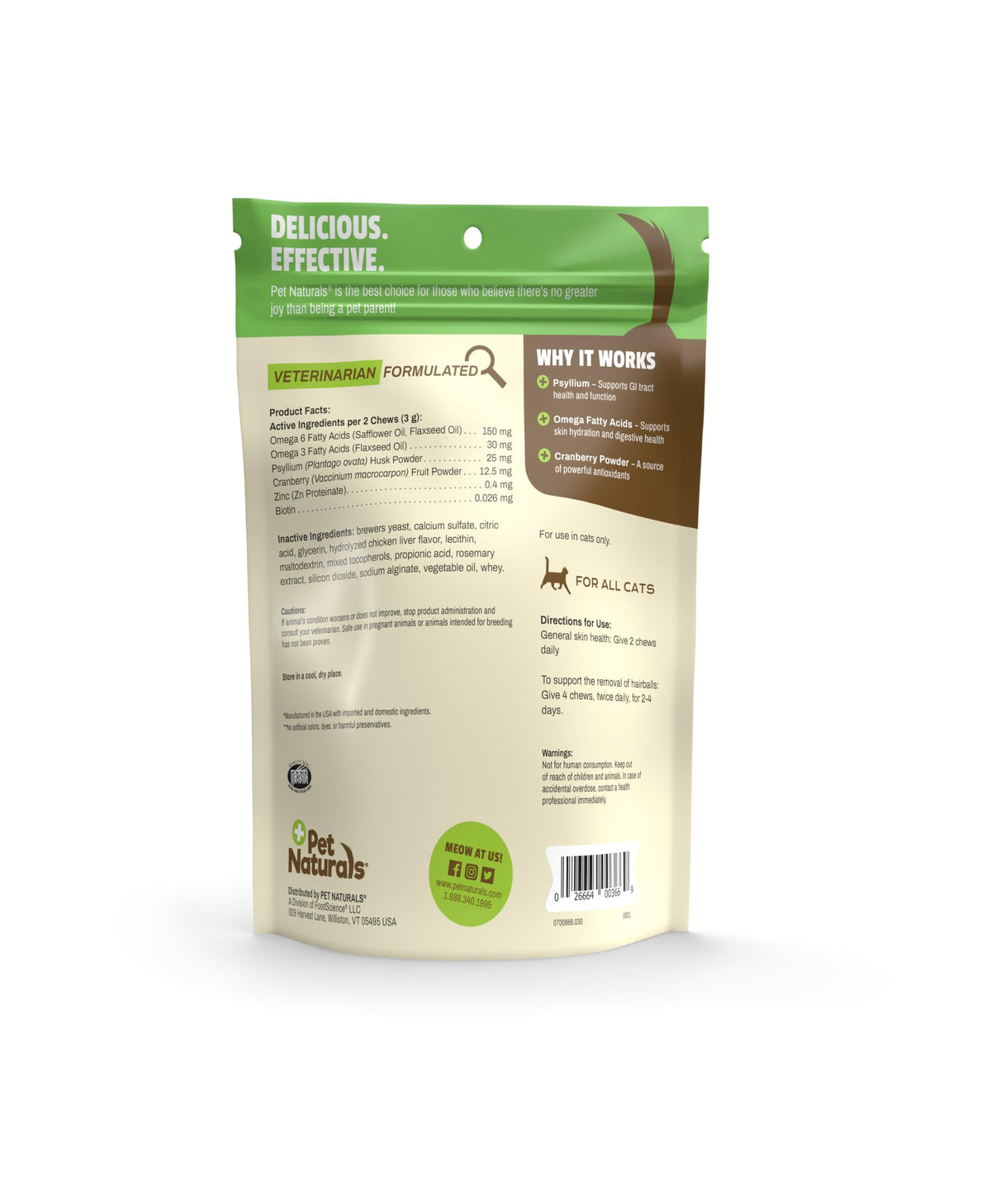 Chicken Liver Hairball Relief Soft Chews for Cats 30 Count N269