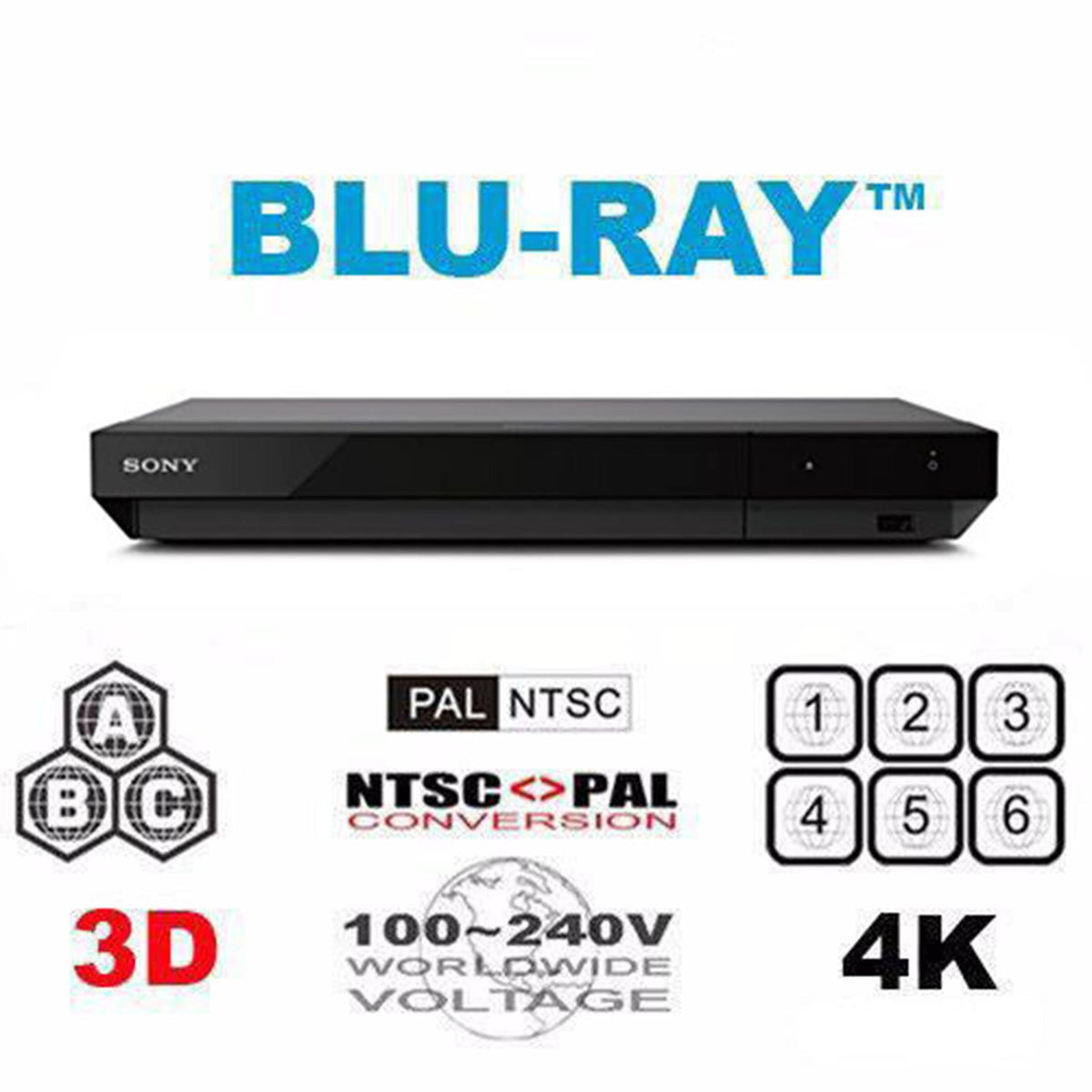 2K/4K UHD 3D Wi-Fi Multi System Region Free Blu Ray DVD Player Z13701