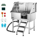 38 Inch Stainless Steel Dog Washing Station with Hot & Cold Faucet Q40013