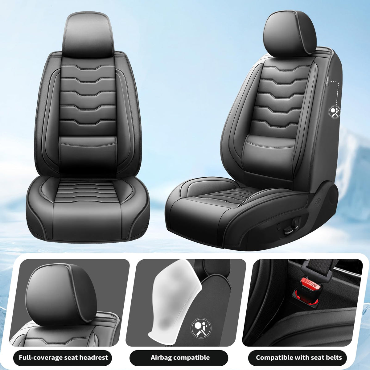 Black Car Seat Covers A1333