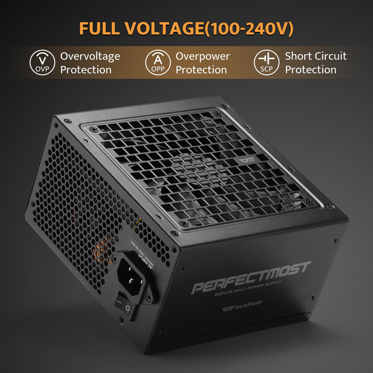 Fully Modular ATX 3.1 PCIe 5.1 80 Plus Gold Power Supply U3879