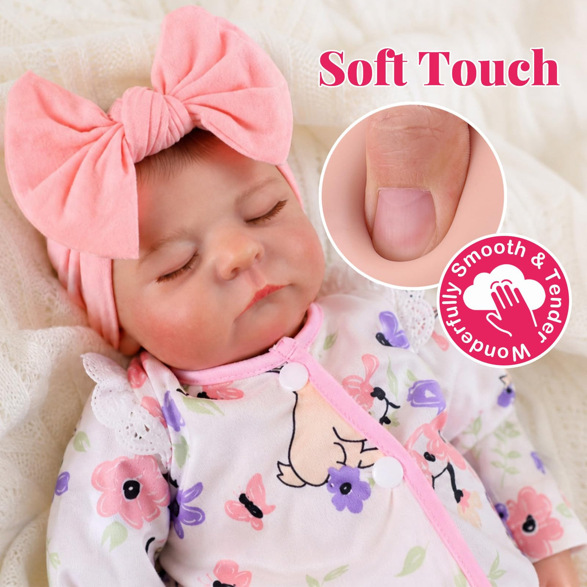 20 Inch Closed-Eye Reborn Baby Doll A600