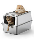Stainless Steel Enclosed Cat Litter Box with Lid K1141