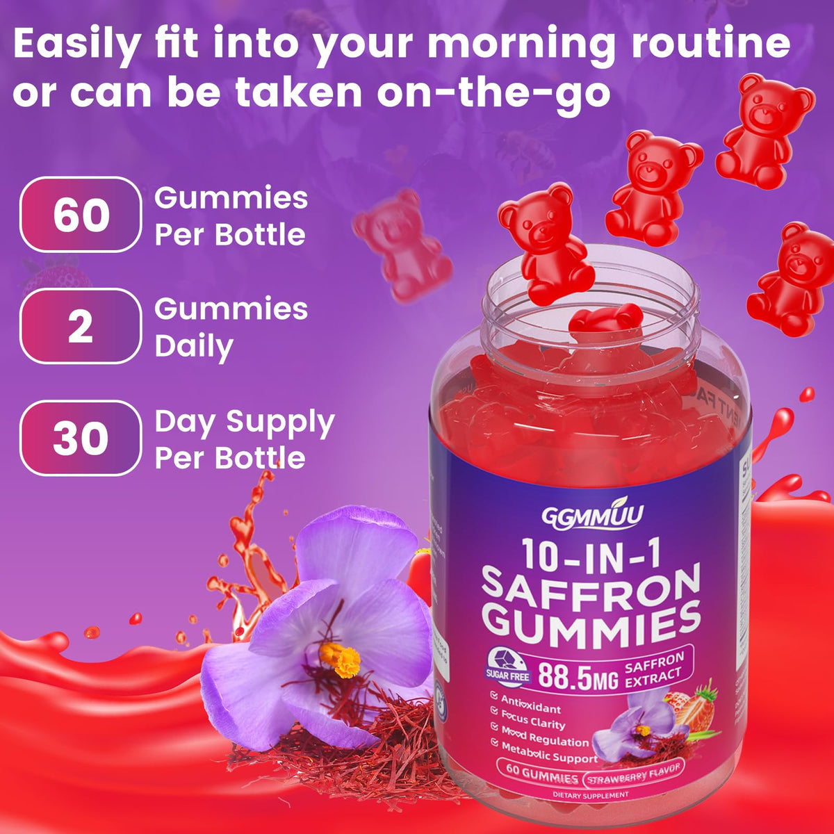 Strawberry Flavor 120 Count Gummies L791