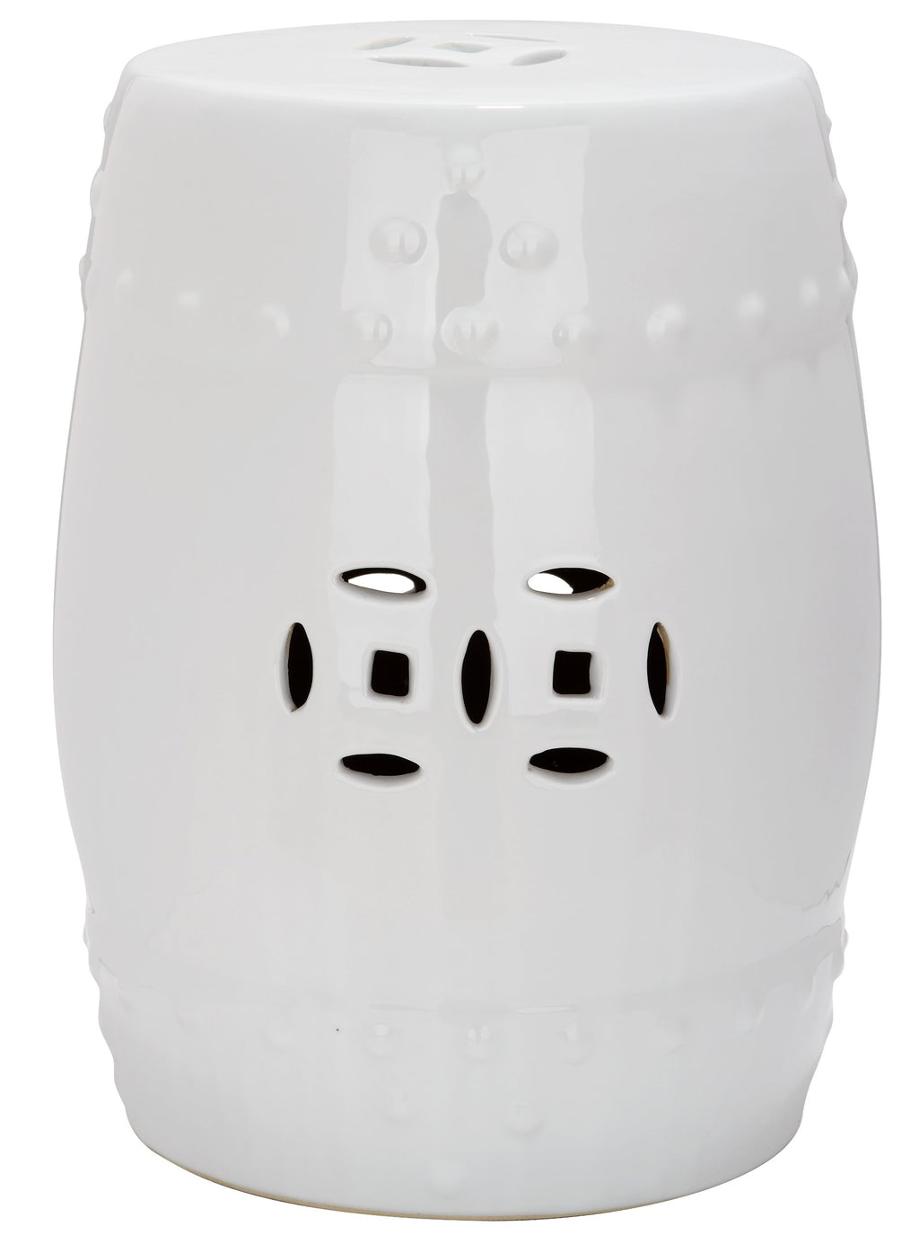 White Ceramic Garden Stool B6836