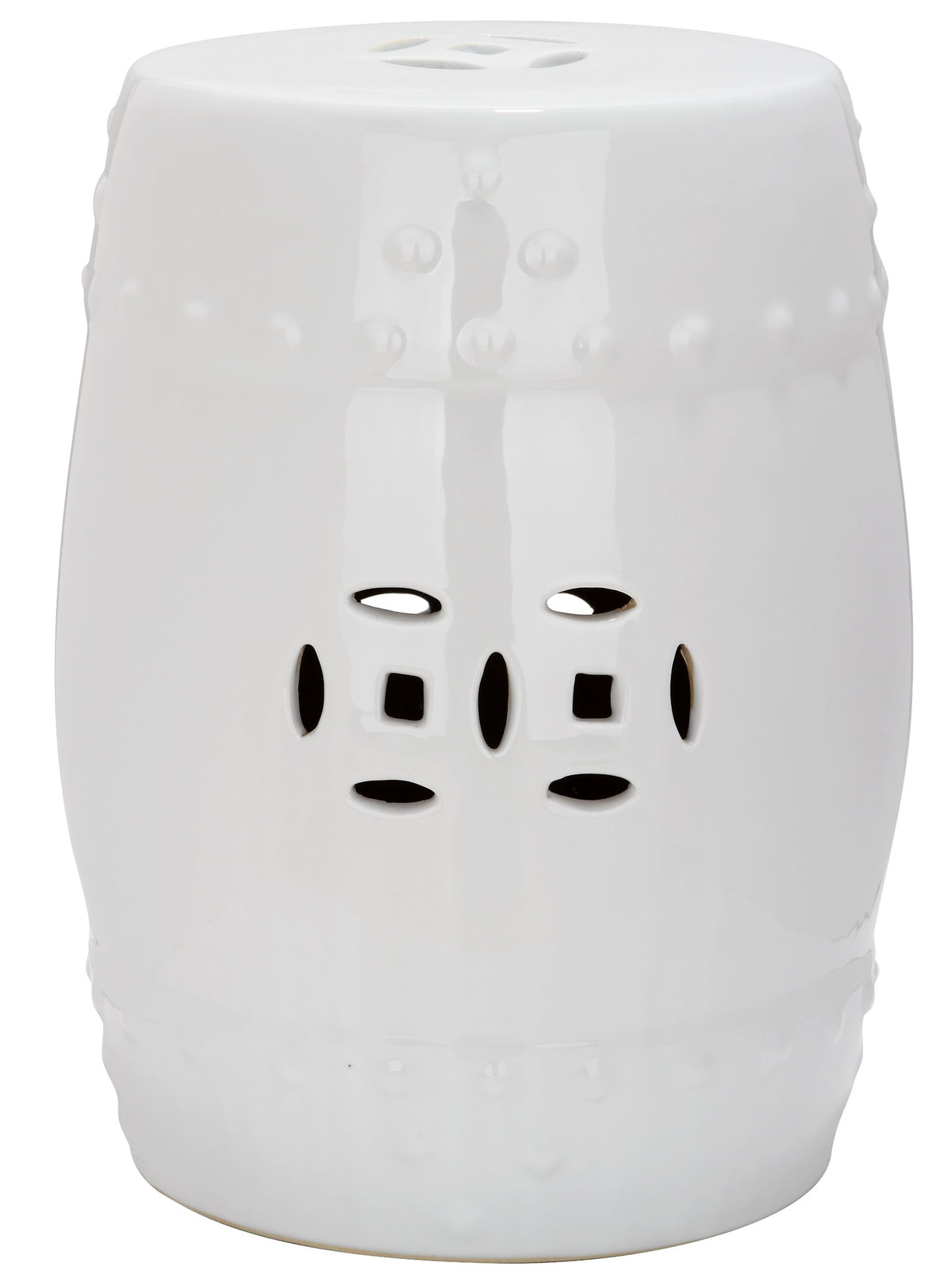 White Ceramic Garden Stool B6836