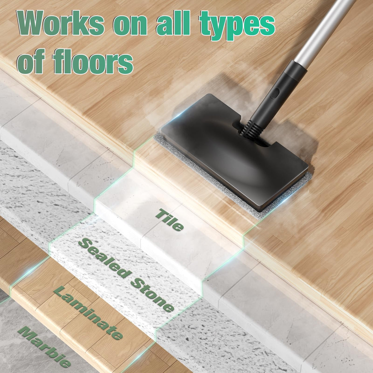 11-in-1 Detachable Handheld Steam Mop K6701