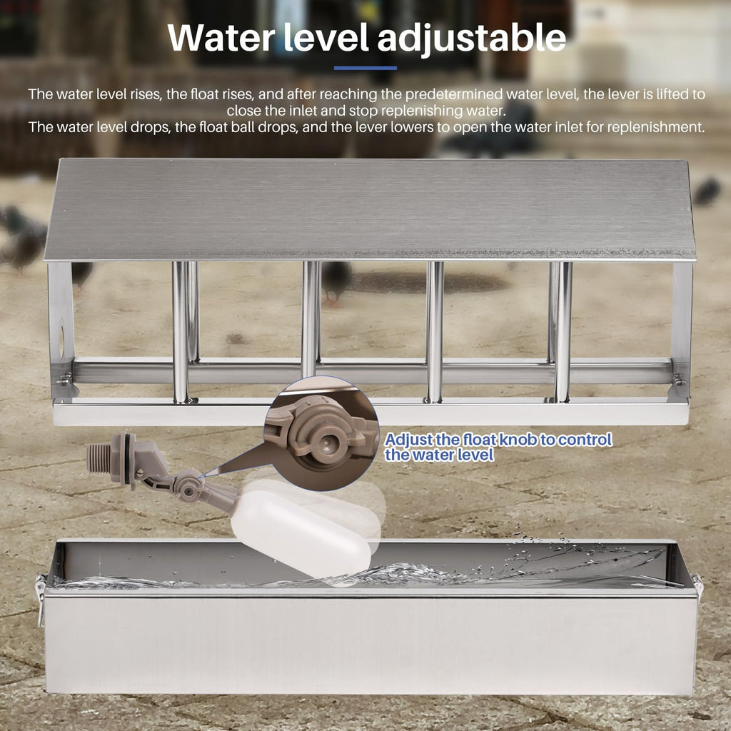 Stainless Steel Automatic Chicken Waterer with Float Valve P299785