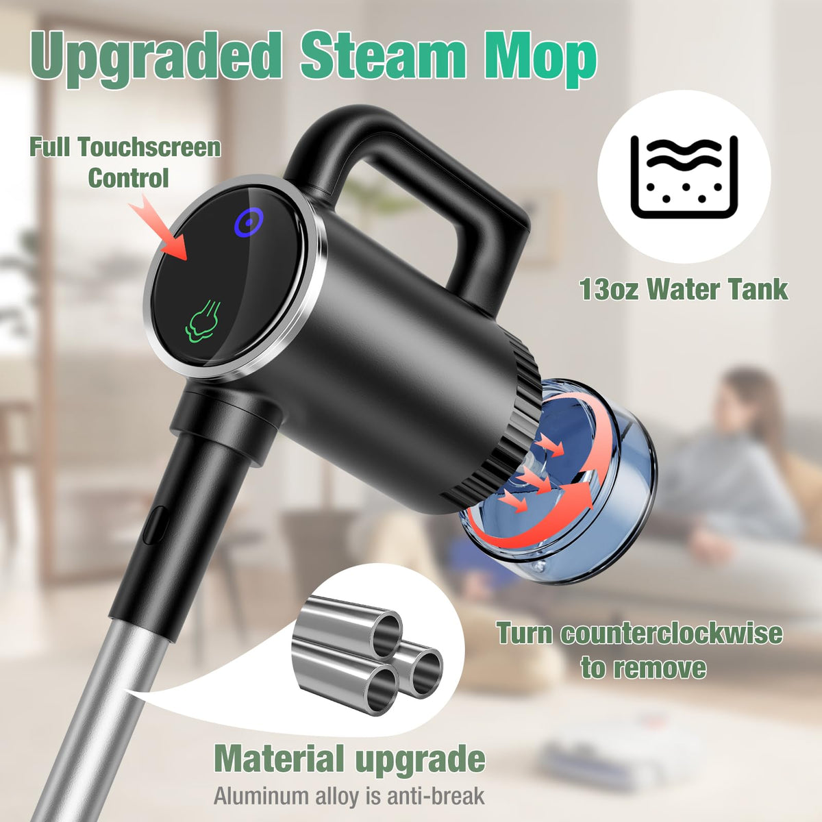11-in-1 Detachable Handheld Steam Mop K6701