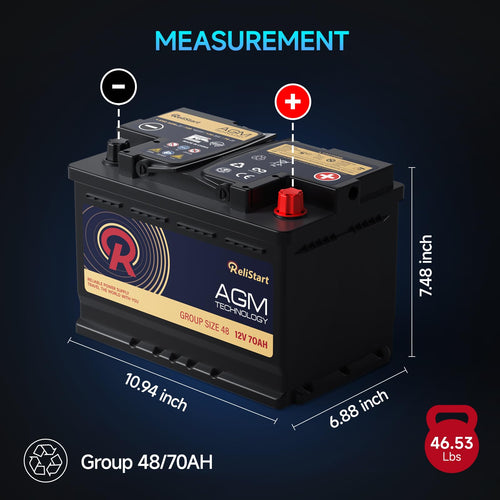 12V 70Ah H6 Car Battery C63740