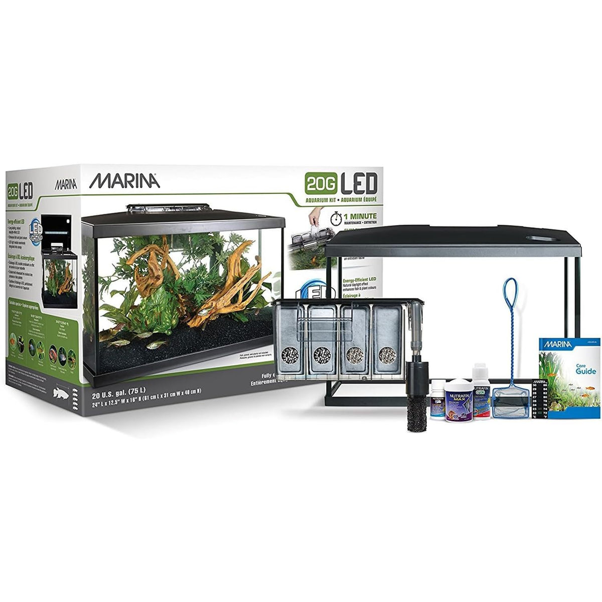 20 Gallon LED Aquarium Kit with Filter E1067