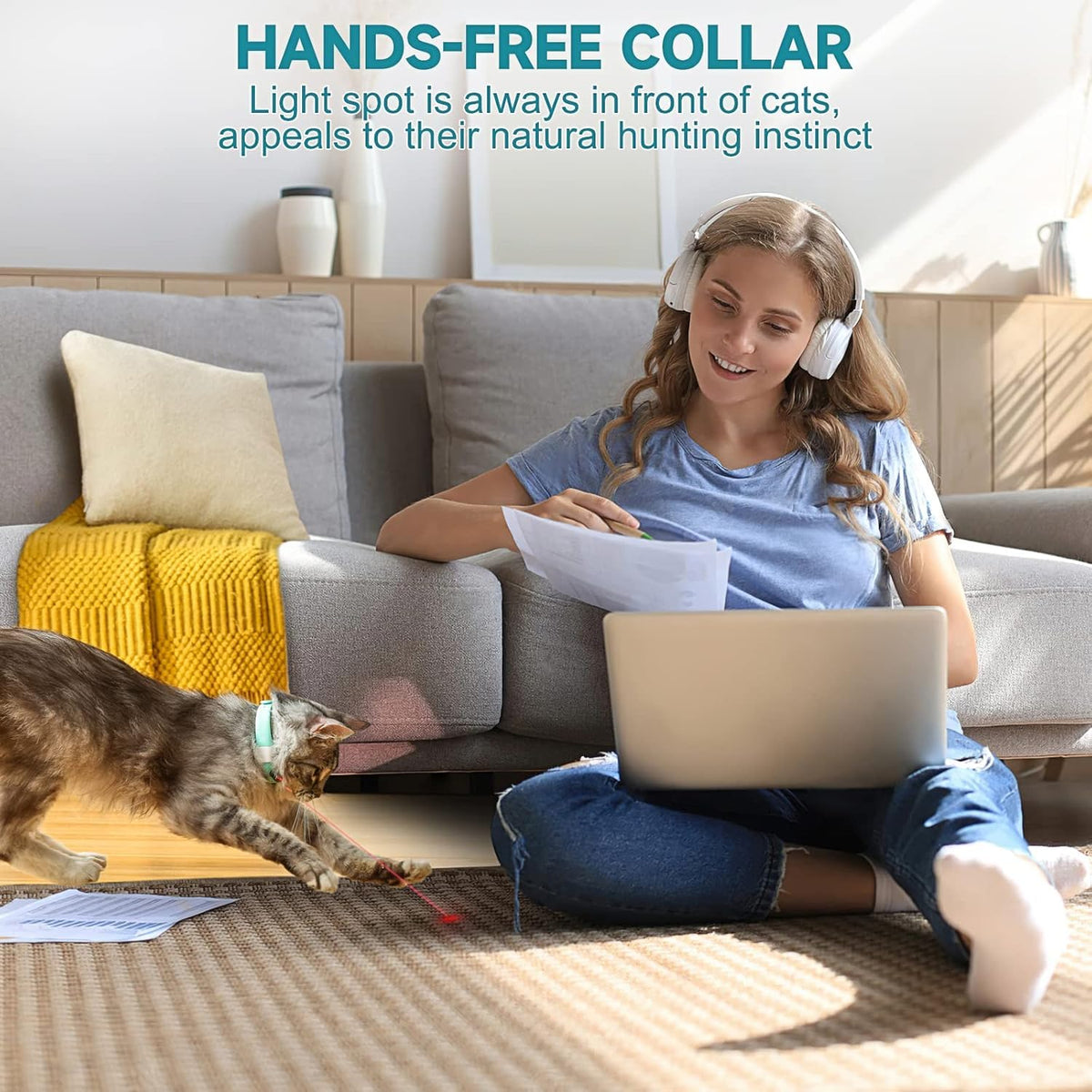 Rechargeable Laser Cat Toy Collar Y6815