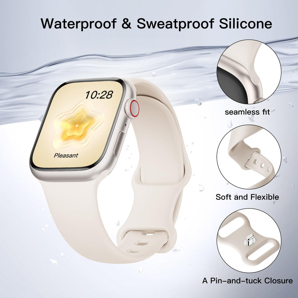 Silicone Band Compatible with Apple Watch 38mm 40mm 41mm 42mm 44mm 45mm 49mm W9899