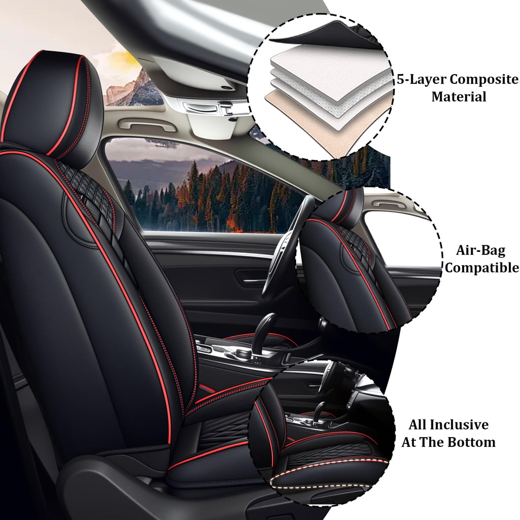 Waterproof Nappa Leather Full Set Car Seat Covers W190