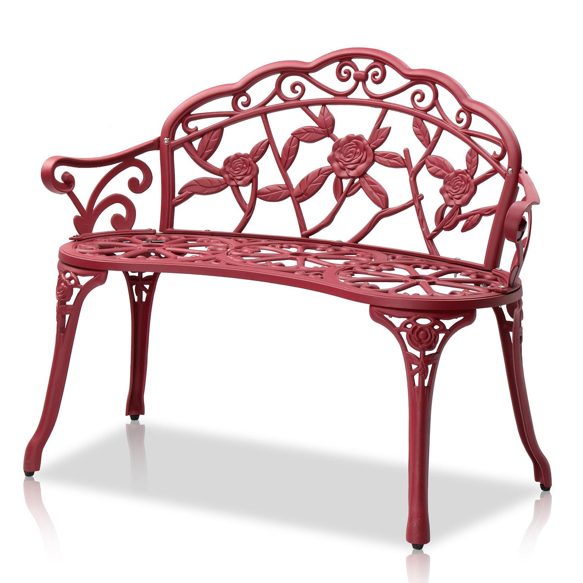 38.5" Cast Iron Aluminum Patio Bench E875231