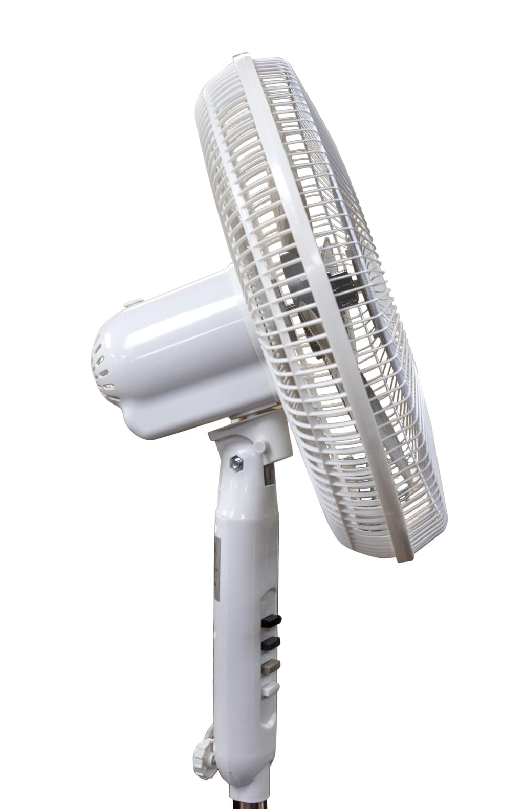 16 Inch Oscillating Pedestal Fan White 3 Speeds Adjustable Height D504959