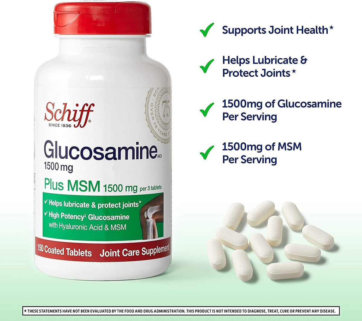 Glucosamine MSM Hyaluronic Acid Joint Supplement V896091