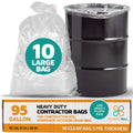 95-Gallon Clear Heavy Duty Contractor Bags K88292