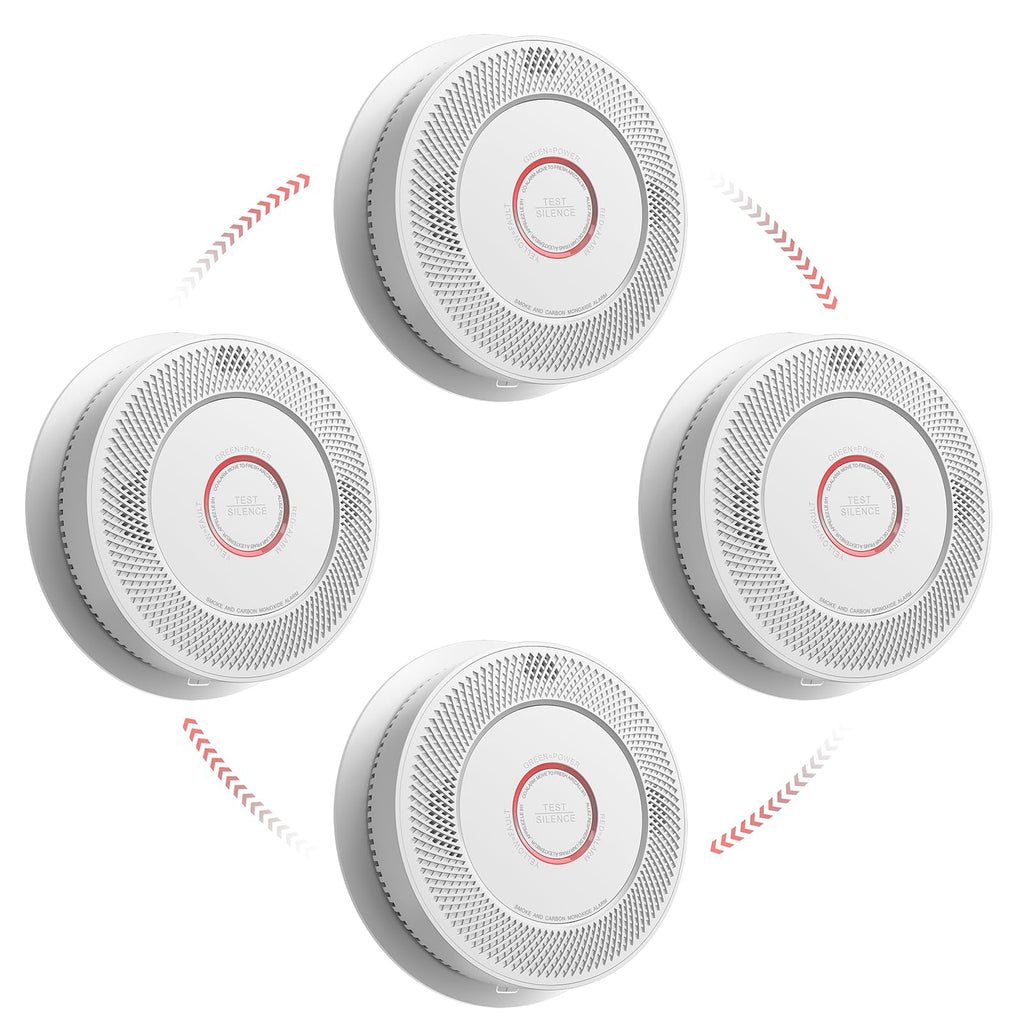 Smoke and Carbon Monoxide Detector 10-Year Battery 4 Pack L278603