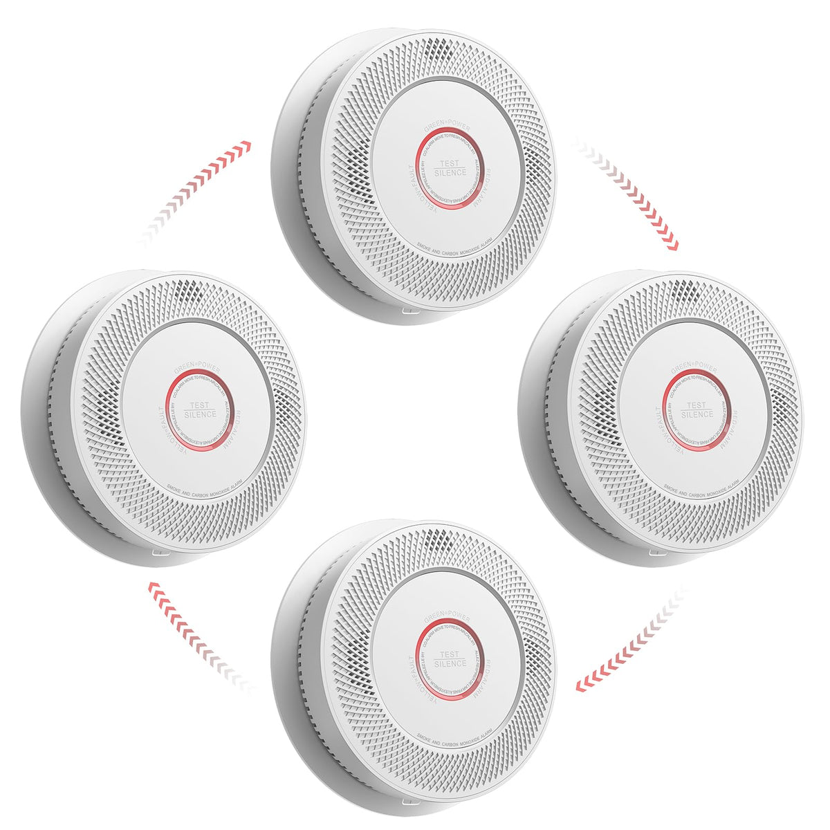 Smoke and Carbon Monoxide Detector 10-Year Battery 4 Pack L278603