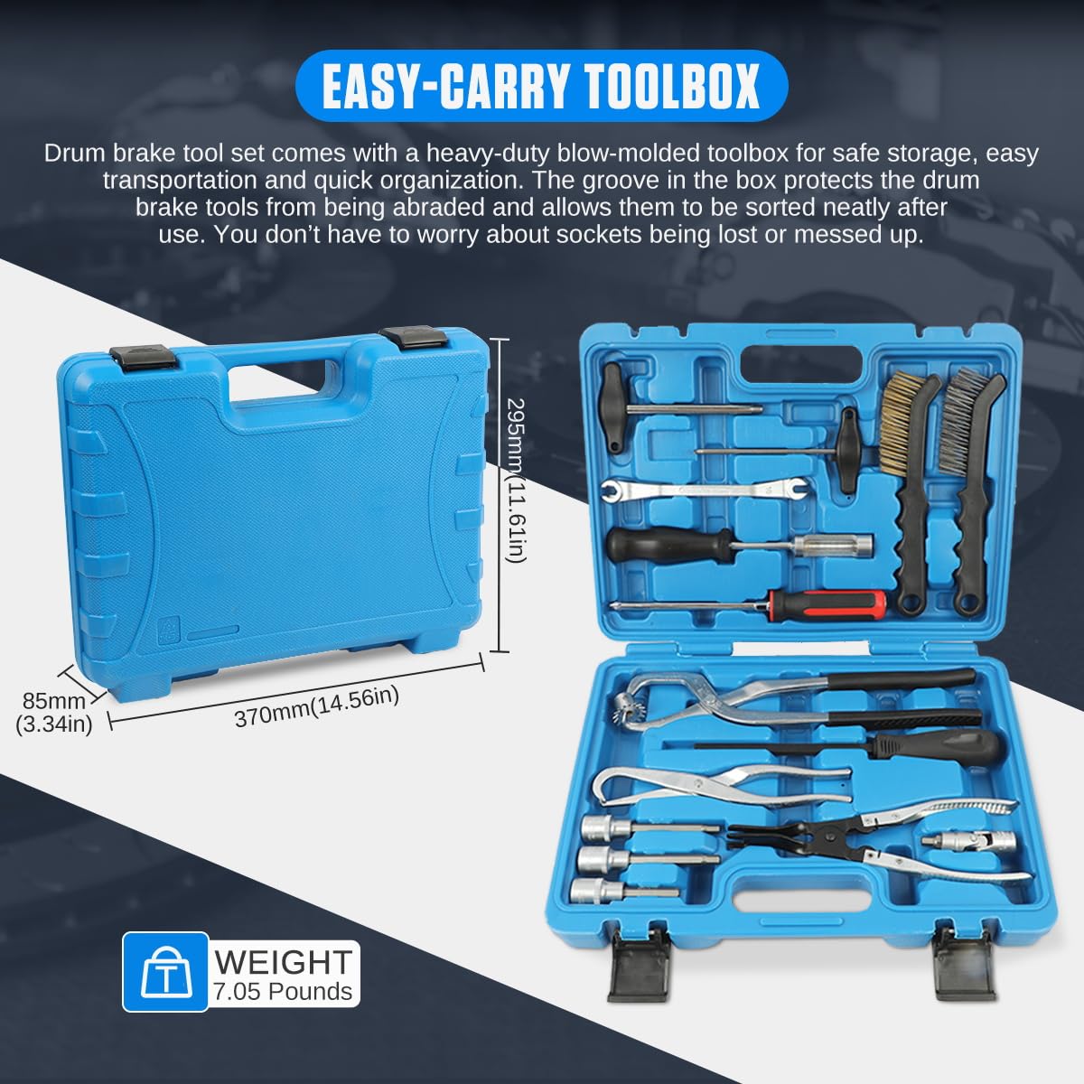15 Pc Drum & Disc Brake Tool Kit W10855