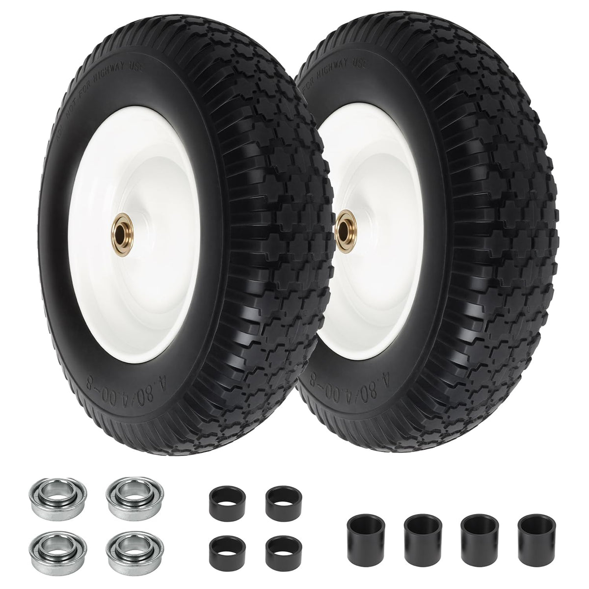 Flat Free Wheelbarrow Tire and Wheel 2 Pack Q570300