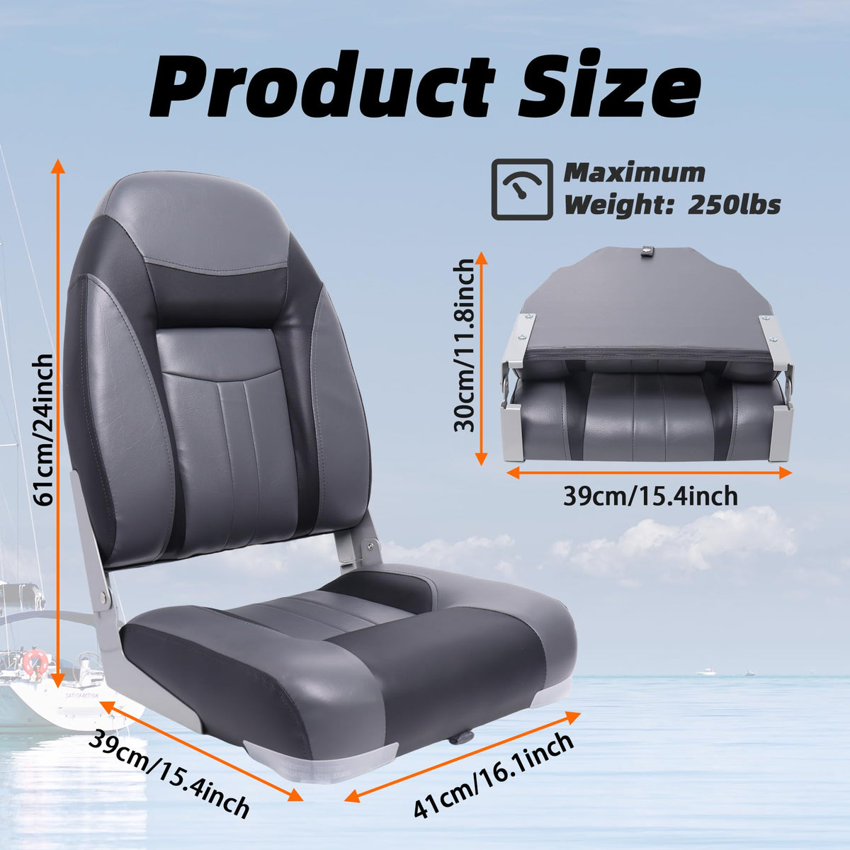 Folding High Back Boat Seats 2 Pack K3953