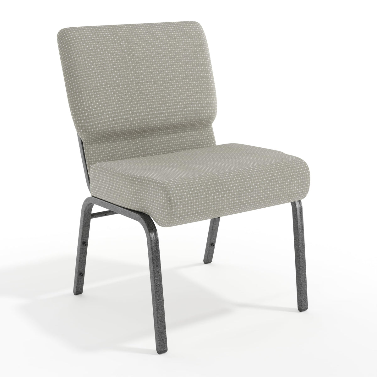 Gray Dot Fabric Stacking Church Chair L6989