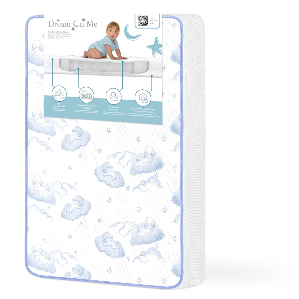 2-in-1 Breathable Inner Spring Portable Crib Mattress U42677