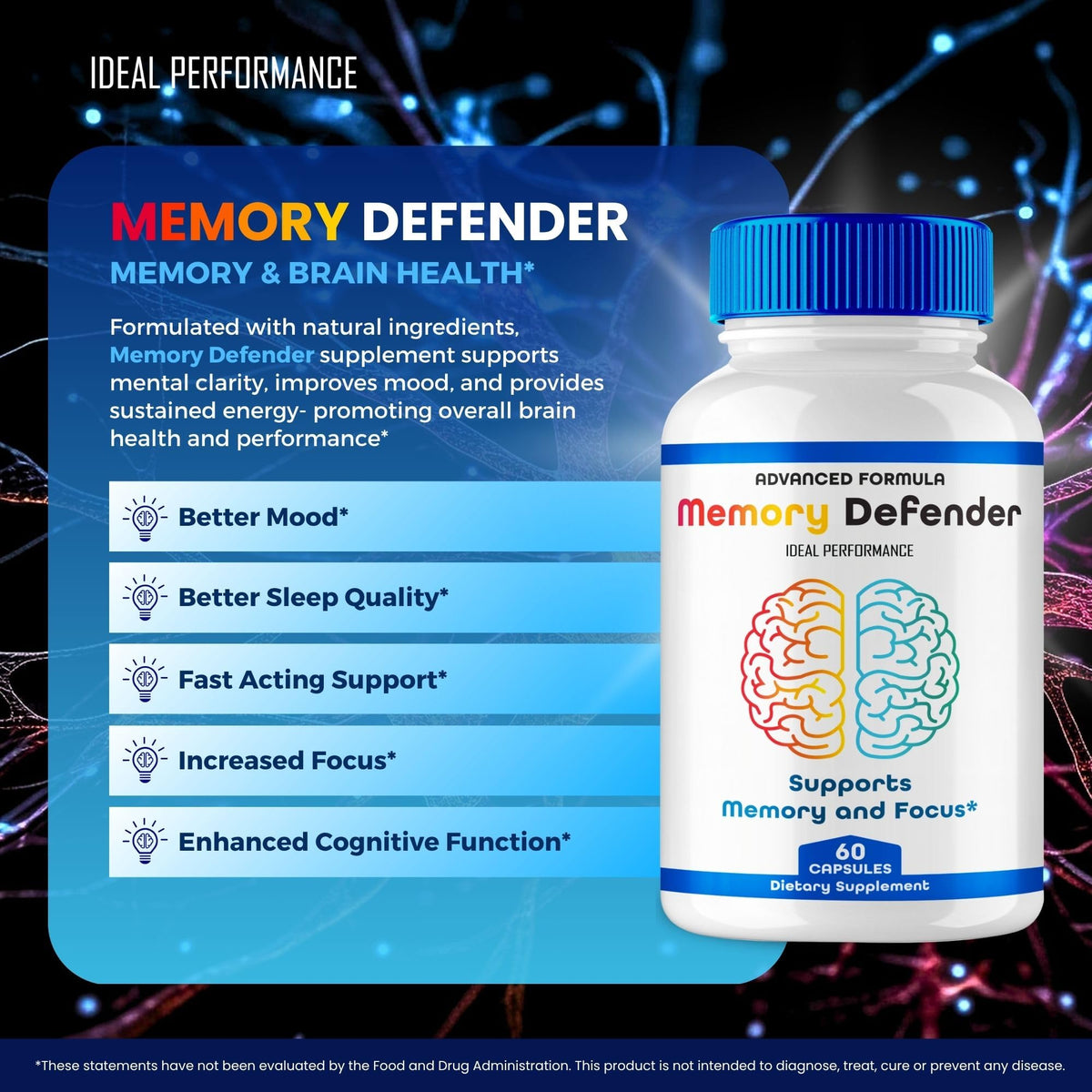 Memory Supplement Pills 2 Pack M654